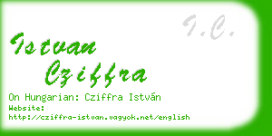 istvan cziffra business card
