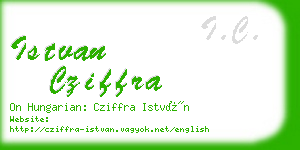 istvan cziffra business card